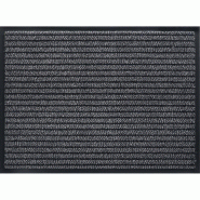 Tapis d'entrée gris rayé noir 90x150cm - absorbant et grattant - pour trafic normal