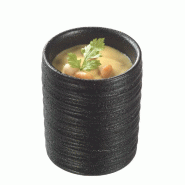 Verrine PASTA Spaghetti céramique 60 ml Ø5x5,7 cm   noir - par 144