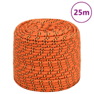 Vidaxl corde de bateau orange 6 mm 25 m polypropylène 152655