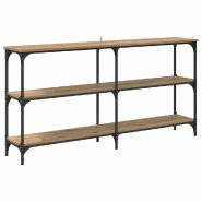 VidaXL Table console Chêne artisanal 150 x 29 x 75 cm Modèle Montagne - 882218 VidaXL Table console Chêne artisanal 150 x 29 x 75 cm Modèle Montagne - 882218