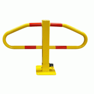 Arceau de parking avec pied central - Ø30 mm, acier jaune, fixation sol