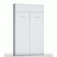 ARMOIRE LIT ESCAMOTABLE DYNAMO BLANC MAT COUCHAGE 120*200 CM