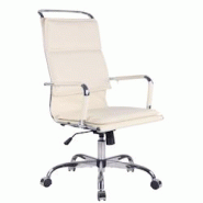 CLP Chaise de bureau Bedford en similicuir et veritable cuir Crème/Similicuir - beige polyester 211374404 CLP Chaise de bureau Bedford en similicuir et veritable cuir Crème/Similicuir - beige polyester 211374404