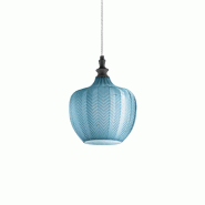 Gea Luce Lampe À Suspension Cleofe S/10 Cobalt - Structure En Métal Noir Mat Avec Verre Transparent 1Xe27 Max 60W Ip20 - Gealuce - bleu CLEOFE S/10 Gea Luce Lampe À Suspension Cleofe S/10 Cobalt - Structure En Métal Noir Mat Avec Verre Transparent 1Xe27 Max 60W Ip20 - Gealuce - bleu CLEOFE S/10