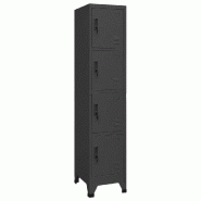 Helloshop26 - Armoire à casiers moderne polyvalente 38 x 45 x 180 cm rangement sécurisé en acier anthracite 02_0047001 - acier 3000234540942