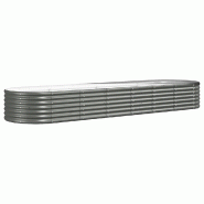 Helloshop26 - Jardinière bac lit surélevé plantes fleurs terrasse jardin de jardin acier enduit de poudre 296 x 80 x 36 cm gris 02_0039622 - 300021 Helloshop26 - Jardinière bac lit surélevé plantes fleurs terrasse jardin de jardin acier enduit de poudre 296 x 80 x 36 cm gris 02_0039622 - 300021