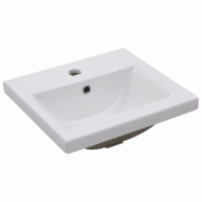 Helloshop26 - Lavabo salle de bain encastré 42 cm céramique blanc 02_0002642 - blanc 3000101401536 Helloshop26 - Lavabo salle de bain encastré 42 cm céramique blanc 02_0002642 - blanc 3000101401536
