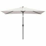 Helloshop26 - Parasol de jardin 200 x 300 cm rectangulaire blanc sable 02_0008031 - blanc acier 3000430147761