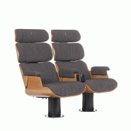Fauteuil cinéma avec dossier en bois courbé - Lucky Fauteuil cinéma avec dossier en bois courbé - Lucky