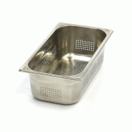 Maxima Récipient gastronorm - 1/3 GN - profondeur 10 cm - acier inoxydable - perforé – 32.5 × 17.6 × 10 cm - AKS-09367621