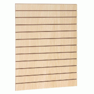 Panneau rainuré R10 L90xP120cm épaisseur 18mm - naturel