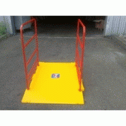 Passerelle pieton 1,4mx1m - jaune - sans garde corps