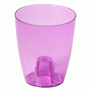 Prosperplast - Pot COUBI ORCHID 2,4 L - 16x16x18,3 cm - violet plastique polypropylène ZA4197
