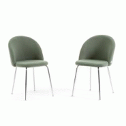 RATTATAN Lot de 2 chaises en tissu teddy d’intérieur, pieds en métal, rembourrées pour cuisine, salle à manger, restaurant – Sara Teddy – Ve RATTATAN Lot de 2 chaises en tissu teddy d’intérieur, pieds en métal, rembourrées pour cuisine, salle à manger, restaurant – Sara Teddy – Ve