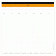 RHODIA Sous-main semainier A3+, 60 feuillets microperforés 80 g/m², imprimés agenda perpétuel - blanc 194041C