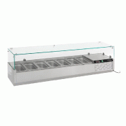 Saladette a poser 1600 mm bacs 1/4 gn x 7 - bac non inclus - P7450.0009