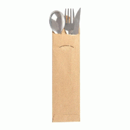 Set fourchette couteau et cuillère inox 18cm argent - par 100