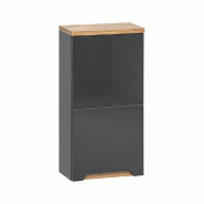 STELLAMEUBLES Meuble haut BALI Grey 35 cm, 1 porte - 5907611647608