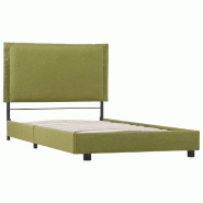 VidaXL Cadre de lit sans matelas vert tissu 90x200 cm Modèle Uvanel - 280996