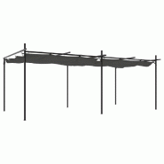 VidaXL Pergola avec toit rétractable anthracite 589x292x230 cm Modèle AbriGrandis 199 - noir 360122