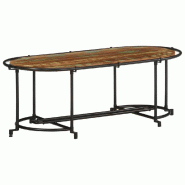 VidaXL Table basse 110x55x40 cm bois massif de récupération Modèle Élancé Design - 4013499