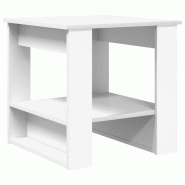 VidaXL Table basse Blanc 51 x 50 x 50 cm Bois d'ingénierie Modèle Atlas Prime - 8000196