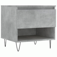 VidaXL Table basse gris béton 50x46x50 cm bois d'ingénierie Modèle Oslo Signature - 830916