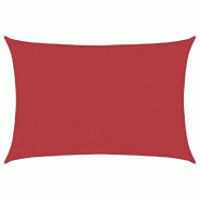 VidaXL Voile d'ombrage 160 g/m² Rouge 3,5x5 m PEHD Modèle Terrasse Beta Prime - rouge 311627