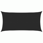 Voile d'ombrage 160 g/m² Noir 2x4 m PEHD Modèle Terrasse Luxe Pro - 311724