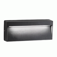 Zafferano Applique Led Gris Foncé 8.5W Ip54 3000K En Aluminium Moulé Sous Pression Pour Intérieur Et Extérieur Design Moderne Et Élégant Ligne S
