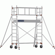 Échafaudage roulant aluminium AL 205 version base pliante - Hauteur de travail : 3,90 m - DUARIB - 613722 Échafaudage roulant aluminium AL 205 version base pliante - Hauteur de travail : 3,90 m - DUARIB - 613722