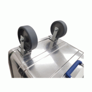 Accessoires pour coffre aluminium série ALU - Lot de 4 roulettes pour coffre aluminium pour série ALUR