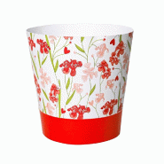 Cache pot en amidon de maïs rouge Euréka intér. Plastif 9,5x12,5x12,5cm - 25