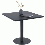 CLP Table de bistrot Freida Bois HBT: 73x70x70 cm Noir - noir Bois manufacturé 327624 CLP Table de bistrot Freida Bois HBT: 73x70x70 cm Noir - noir Bois manufacturé 327624