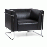 Divan lounge CURACAO similicuir 1 place noir hjh OFFICE - noir plastique 713330 Divan lounge CURACAO similicuir 1 place noir hjh OFFICE - noir plastique 713330
