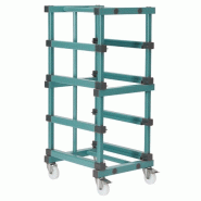 Gastro-Inox Chariot à étagères Rea en plastique avec 4 étagères 640x660x1320mm - plastique 7445908638666