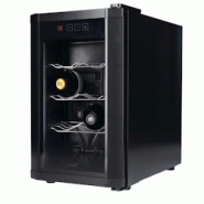 GSC Evolution Cave à vin de service 8 bouteilles Double Vitrage Ecran LED Tactile - Petite cave à vin GSC - noir verre 8433373030466