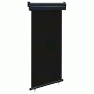 Helloshop26 - Auvent latéral de balcon 100 x 250 cm noir 02_0007003 - noir aluminium 3000377182726