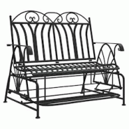 Helloshop26 - Banc de jardin meuble de patio d'extérieur terrasse coulissant 2 places 114 cm noir acier 02_0011121 - 3000610182728 Helloshop26 - Banc de jardin meuble de patio d'extérieur terrasse coulissant 2 places 114 cm noir acier 02_0011121 - 3000610182728