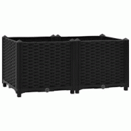 Helloshop26 - Jardinière lit surélevé plantes fleurs jardin 80 x 40 x 38 cm polypropylène noir 02_0000947 - 3000072821531 Helloshop26 - Jardinière lit surélevé plantes fleurs jardin 80 x 40 x 38 cm polypropylène noir 02_0000947 - 3000072821531