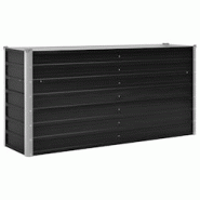 Helloshop26 - Jardinière lit surélevé plantes fleurs jardin anthracite 160 cm acier galvanisé 02_0001142 - 3000075011533 Helloshop26 - Jardinière lit surélevé plantes fleurs jardin anthracite 160 cm acier galvanisé 02_0001142 - 3000075011533
