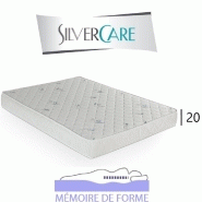 MATELAS À MÉMOIRE DE FORME TEMPO SILVERCARE ÉPAISSEUR 20 CM  DONT 4 CM 50KG/M3 COMPATIBLE CANAPÉ EXPRESS EXPRESS 120 CM