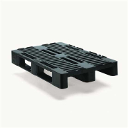 Palette plastique recyclée avec 3 semelles, robuste et facile à nettoyer - EUROHR1 Palette plastique recyclée avec 3 semelles, robuste et facile à nettoyer - EUROHR1