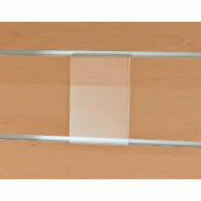Porte-affiche A6 vertical - fond rainuré - PET transparent 0.6mm