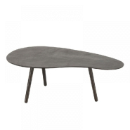 TABLE DE SALON MISTE EN ALUMINIUM NOIR / SMALL