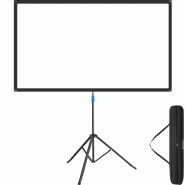 TecTake GmbH Écran de projection Cinema portable 60 pouces 16:9 4K HD avec trépied pliable toile anti-plis blanc 140x198cm vidéoprojecteur mobile -