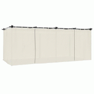 VidaXL Tonnelle avec rideaux crème 6x3 m acier Modèle AbriDurabilis 266 - beige 4003920