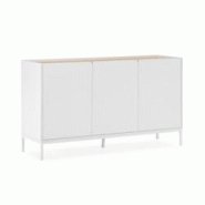 VS Venta-stock Buffet Curva 3 portes couleur Blanc - blanc Bois manufacturé I24097
