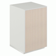 Angle de comptoir Vertigo T01 MDF naturel et blanc 60x60x93 cm