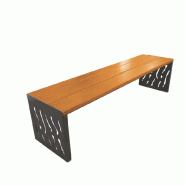 Banquette Florence - Structure en acier - Hauteur assise 450 mm - Longueur 1800 mm - Bois exotique - 2/3 places Banquette Florence - Structure en acier - Hauteur assise 450 mm - Longueur 1800 mm - Bois exotique - 2/3 places